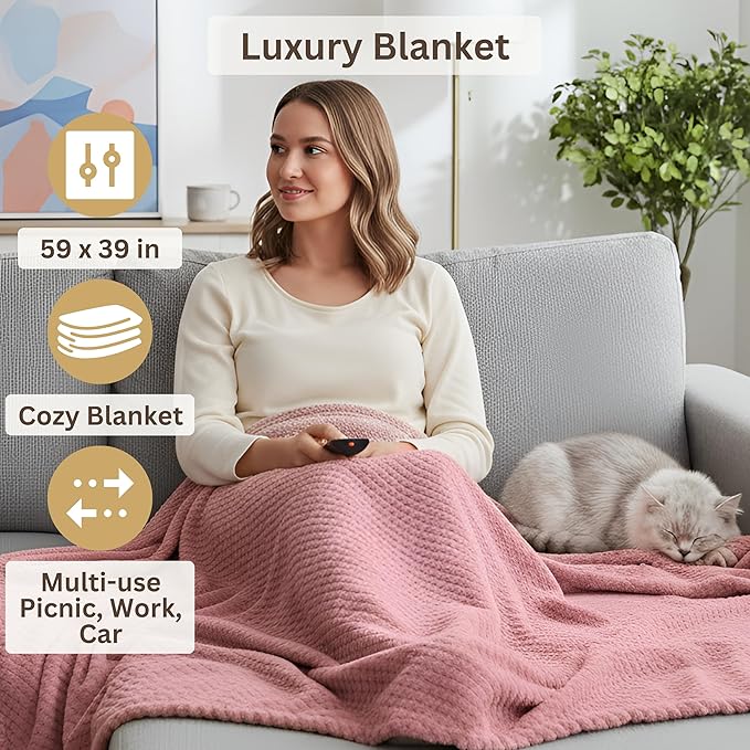 Luxury Cat Gifts for Cat Lovers, 8pc Feline Set with Premium Blanket & Shatterproof Steel Tumbler, Feline Mom Gifts Box, Cats Themed Gifts for Women, Cats Lady Gift for Birthday & Mother's Day