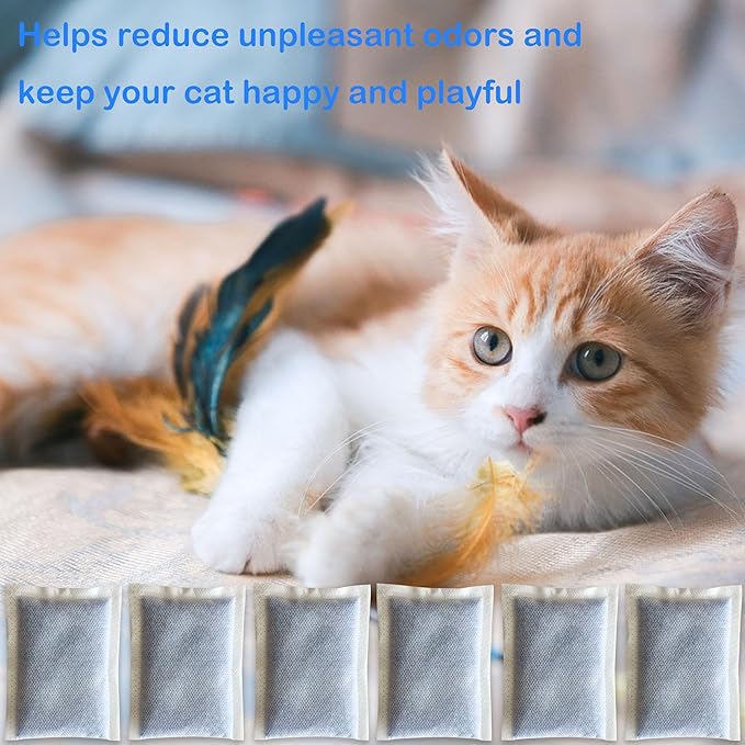 6 Pack Refills for Whisker OdorTrap Pod, Compatible with Litter-Robot and Traditional Litter Boxes