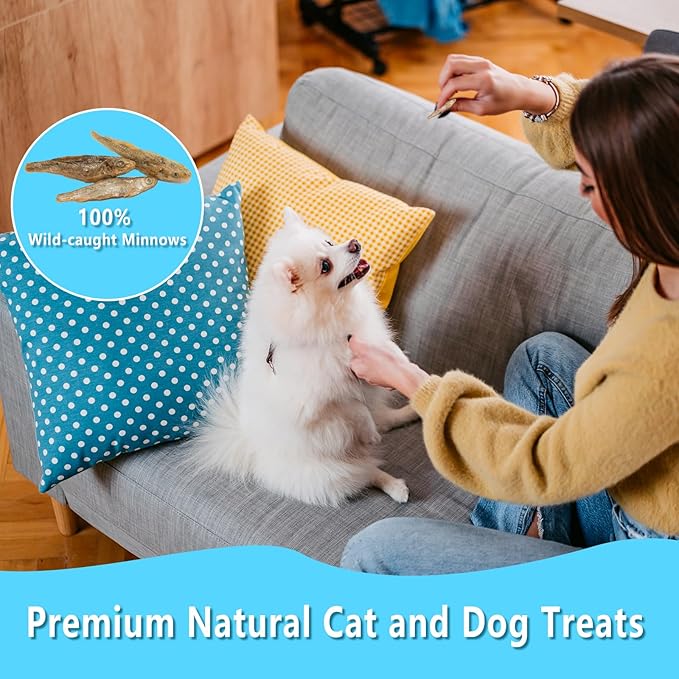 Freeze Dried Minnows Cat & Dog Treats, 6.5 oz, Single Ingredient, Grain Free, All Life Stages