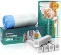 Petcove Cat Litter Box Liners, Carbon Litter Deodorizers Bundle For PurrTek Max & Light| Drawstring Bags for Automatic & Self-Cleaning Litter Boxes | Unscented (PurrTek Max Accessories)