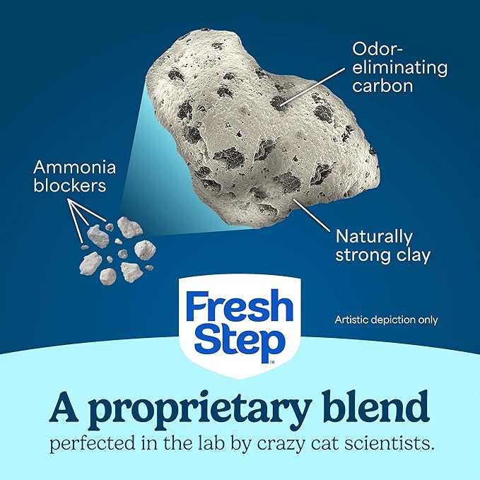 Fresh Step Advanced Extreme Multi Cat Clumping Litter with Febreze Freshness, Low Dust, Odor Control with Ammonia Block Tech, Compatible in Automatic Litter Boxes, 37 lbs. (2 x 18.5 lb)