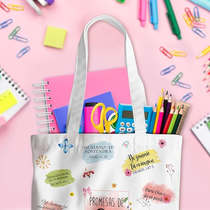 Grace Yonks Cute Canvas Tote Bag – Aesthetic Large Reusable Bag