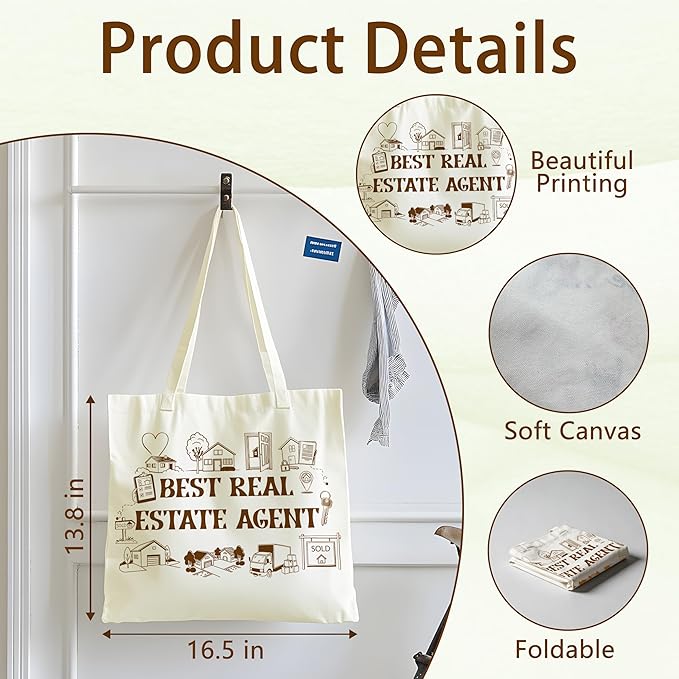 Tote Bag For Women Man, Reusable Work Shopping Grocery Shoulder Bags