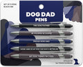 rubyloo Funny Dog Dad Gift Pen Set – 5 Black Ink Ballpoint Pens with Stylus Tip & Quality Metal Barrel with Doggy-Themed Quotes – Cool Dog Dad Gift for Men for Birthday, Father’s Day, Vet Tech