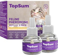 TopSum Cat Calming Diffuser Refills: Premium Cat Pheromones Calming Diffuser Refills - 2-Month Supply Cat Plug in Pheromones to Calm Cat - Promote Positive Behavior in Cats, 2 Pack