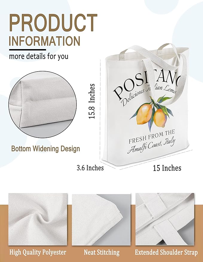 Gifts for Women, Canvas Tote Shopping Reusable Grocery Gift Bags