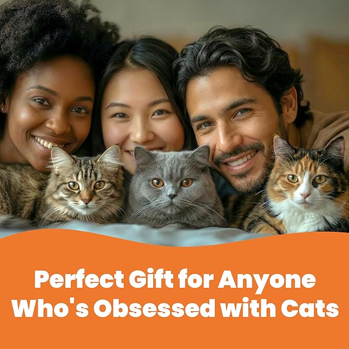 rubyloo Funny Cat Lover Gift Pen Set – 5 Black Ink Ballpoint Pens with Stylus Tip & Metal Barrel with Kitty-Themed Quotes – Crazy Cat Mom Gifts for Women, Friends, Pet Owner, Coworker, Birthdays