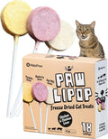 MalsiPree Cat Lollipop Treats - Interactive Cat Toy & Freeze Dried Cat Treats - Fun Suckers & Pops - Healthy Cat Birthday Treats, Cake Alternative & Snack - Food Toppers Chicken & Pumpkin, 18 Pack