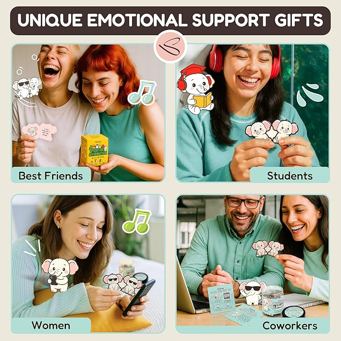 Stofinity White Elephant Gifts For Women - Jar Of Daily Affirmation Cards For Teen Girls Trendy Stuff, Best Friend Birthday Gifts For Women Unique, Long Distance Friendship Gift For Christmas, Easter