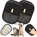 2 Pack Pet Hair Removal Glove for Dogs & Cats, Electrostatic Magic Brush for Pet Hair Removal, Reusable Grooming Glove Remover Tool for Clothing, Couch, Carpet, Car Seats, Furniture