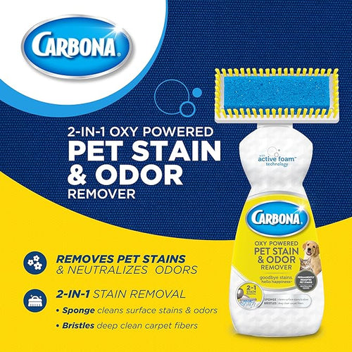 Carbona Oxy-Powered Pet Stain & Odor Remover | Carpet Cleaner for Pets | 13.5oz