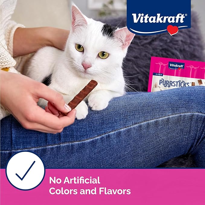Vitakraft PurrSticks Cat Treat, Chicken Recipe, 24 Count