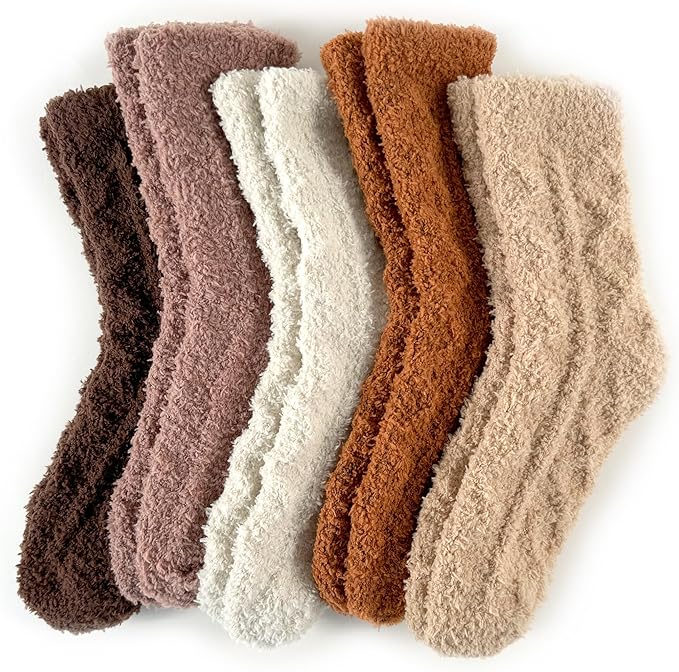 TEHOOK Warm & Cozy Gifts for Women, Fluffy Fuzzy Plush Sleeping Slipper Socks - Soft Warm Fabric