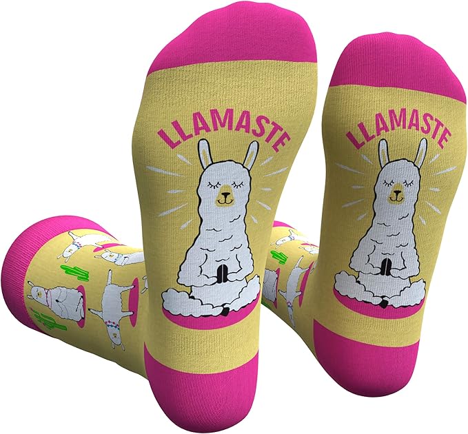 Cavertin Women's Novelty Socks with Gift Box Cat Lover Dog Mom Book Lover Cat Mom Llama Unicorn Sloth Corgi