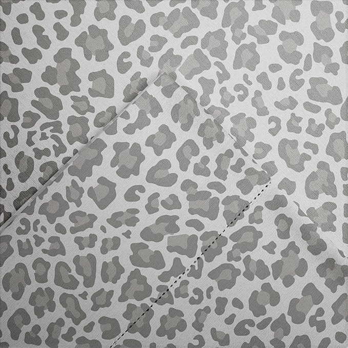 Pointehaven 180 GSM Velvet Feel Luxury 100% Cotton Printed Flannel Sheet Set, Twin XL, Leopard - Warm & Cozy - Pre-Shrunk -Deep Pockets - Elastic All Around-Comfy Double Brushed -