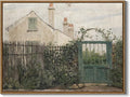 RGHPJCYS Farmhouse Wall Art Vintage Landscape Art Prints Rustic Cottage Fence Painting Picture Framed Country Garden Wall Decor for Living Room Bedroom Bathroom Home Kitchen Decoration, 12"x16"x1Pcs