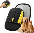 Pet Hair Removal Glove for Dogs & Cats, Reusable Magic Brush Electrostatic Pet Hair Remover Tool for Couch, Carpet, Clothes, Newly Upgraded (Black-Yellow Medium 1-Pack)