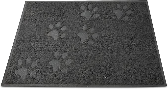 Andalus Small Cat Litter Mat, Pack of 1 - Waterproof, Non-Slip & Easy to Clean Cat Litter Box Mat for Extra Efficient Pet Litter-Trapping, Grey (15.75” X 11.75”)