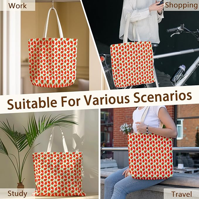 Tote Bag For Women Man, Reusable Work Shopping Grocery Shoulder Bags