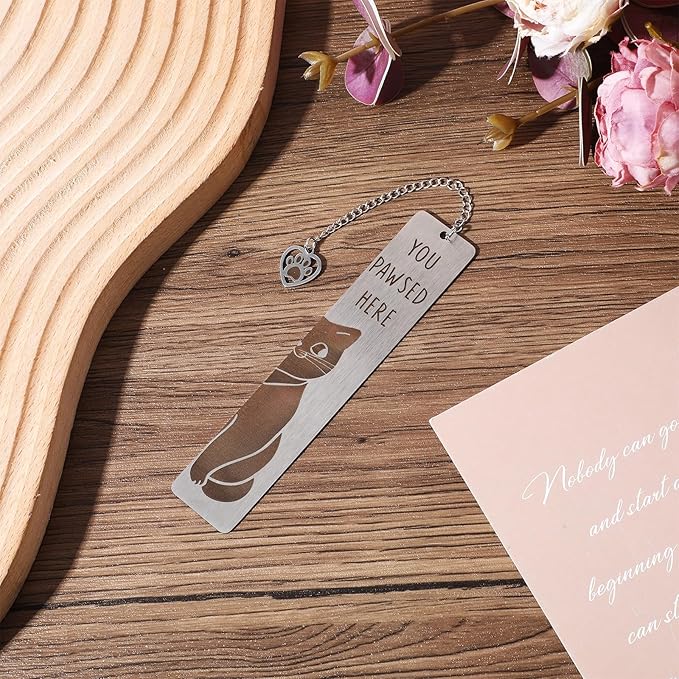 2PCS Cute Cat Book Marks Cats Themed Gifts Book Marks Metal Cat Bookmarks Funny Aesthetics Animal Bookmarks Reading Accessories for Books Lover Women Stocking Stuffers Books Club