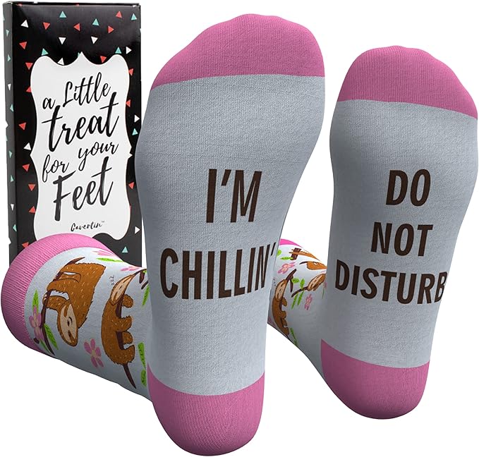 Cavertin Women's Novelty Socks with Gift Box Cat Lover Dog Mom Book Lover Cat Mom Llama Unicorn Sloth Corgi