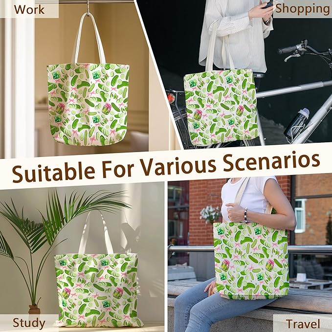 Tote Bag For Women Man, Reusable Work Shopping Grocery Shoulder Bags