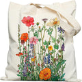 DYALE Canvas Tote Bag Double-Sided Prints with Snap Closure, Cute Tote Bag with Pocket for Shopping, Library, Work, Travel