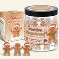 Positive Gingerbread Christmas Jar with 60 Affirmation Cards, Emotional Support Gingerbread Holiday Gift, Cute Gingerbread Decor, Christmas Gingerbread Gifts for Women, Men, Teens, Teachers