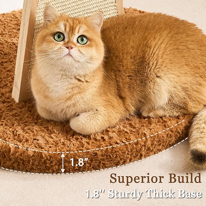 HITTITE Flower Cat Tree with Scratching Post, 48 Inches Cute Cat Tower with Wooden Branch Design, Aesthetic Modern Cat Climbing Tower with Flower Perches and Hanging Toy for Indoor Cats Large Adult.