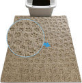 Drymate Cat Litter Box Mat, Litter Trapping Mat, Waterproof, Urine-Proof, Absorbent, Machine Washable, Soft on Paws, Contains Mess, Protects Floors, Kitten Supplies, Tan, 28x34 XL