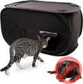 Cat Litter Box Enclosure, Dog Proof, Discreet and Hidden Litter Box, Kitty Litter Trap Design with Easy-Clean Feature, Scoop and Deodorizer Storage Pockets, Lightweight and Waterproof