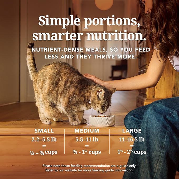 Feline Natural High Protein Dry Cat Food, Freeze-Dried Diet with 98% Meat, Organs & Seafood, No Peas, Grains, or Artificial Additives, Made in New Zealand, Chicken & Lamb, 1.8lb