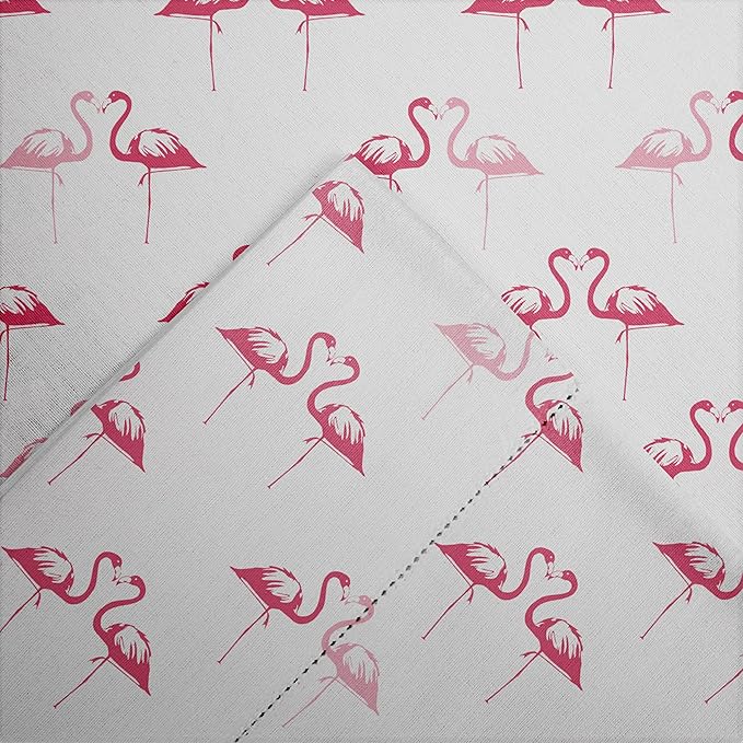 Pointehaven 180 GSM Velvet Feel Luxury 100% Cotton Printed Flannel Sheet Set, Full, Flamingos - Warm & Cozy - Pre-Shrunk -Deep Pockets - Elastic All Around-Comfy Double Brushed -