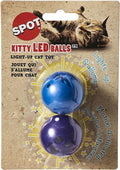 SPOT Kitty LED/Light up Cat Toy Balls / 2 Pack, Multi