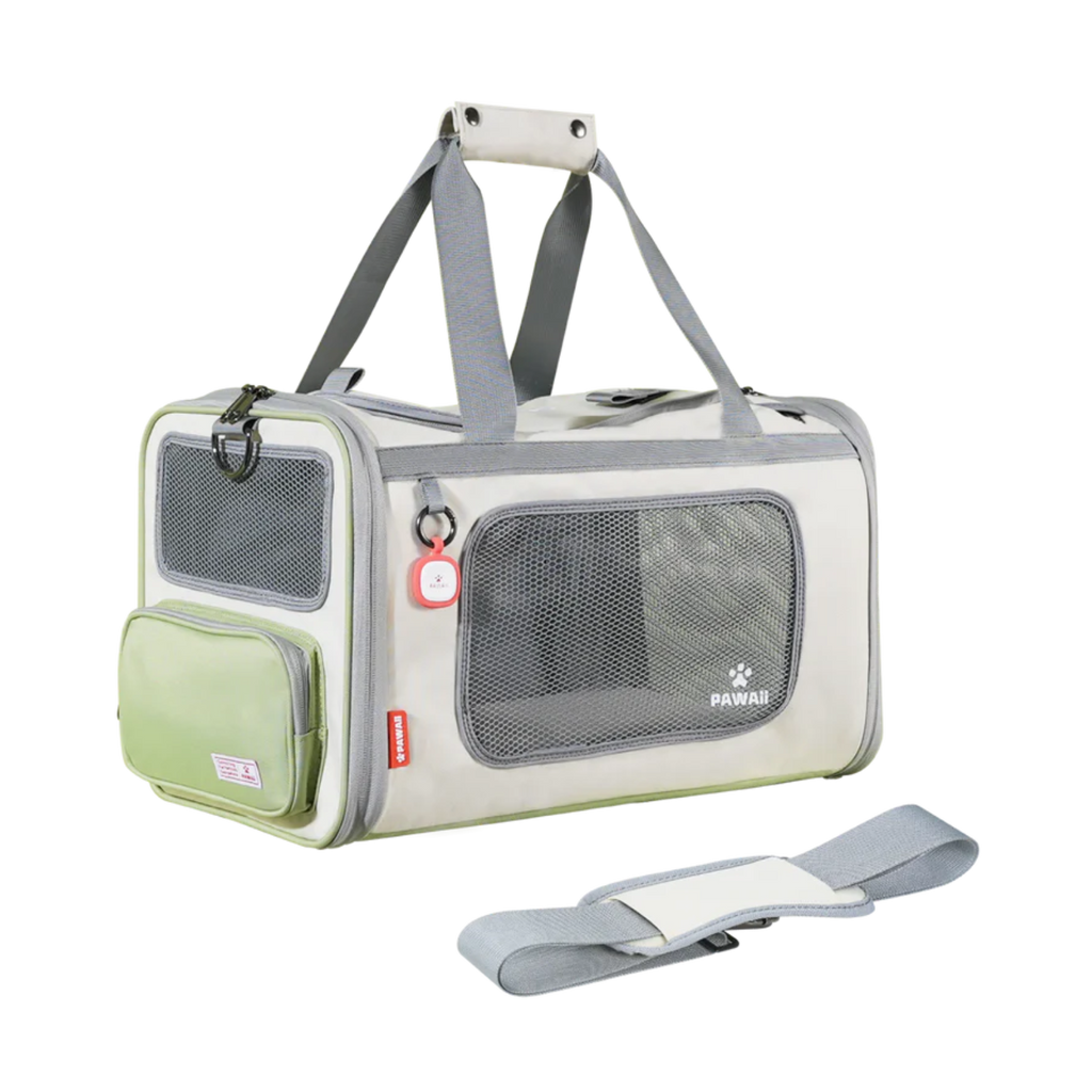 Pawaii expandable cat carrier in Beige and Tea Green